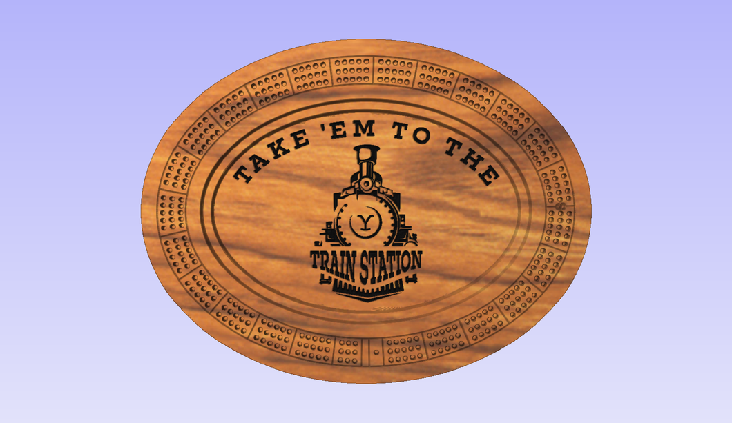 Copy of Yellowstone Cribbage Board 6 (TRAIN)