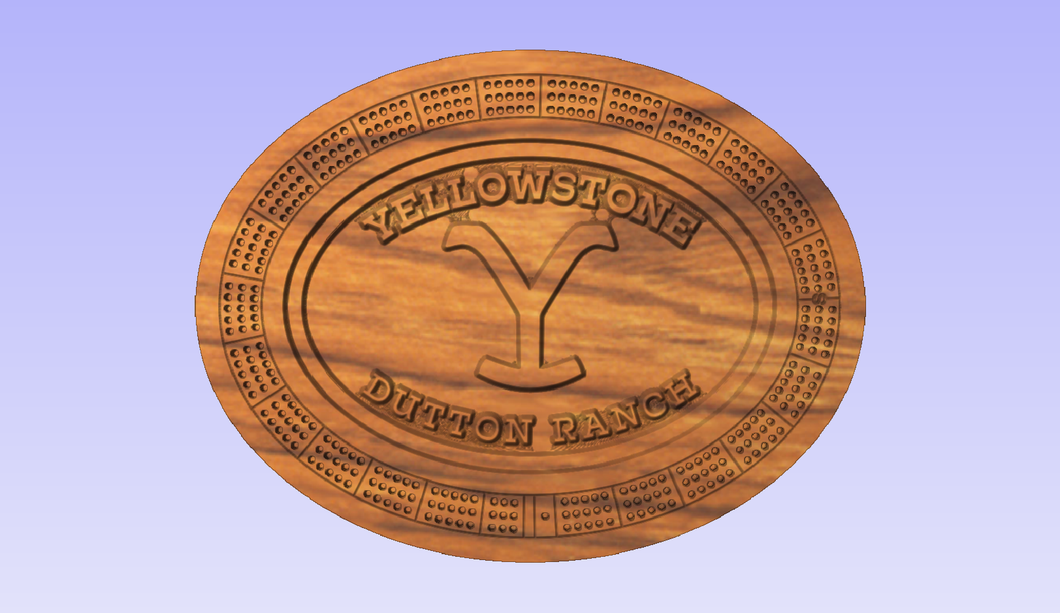 Yellowstone Cribbage Board 1