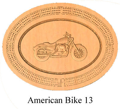 American Bike 13 Cribbage Board - Wolverine Custom Woodcraft