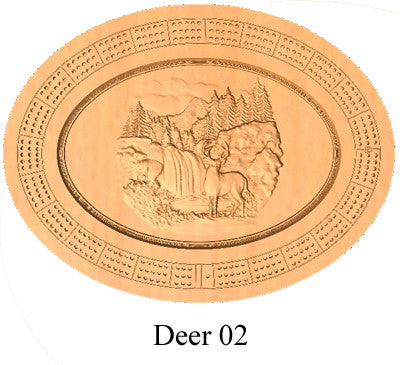 Deer 02 Cribbage Board - Wolverine Custom Woodcraft