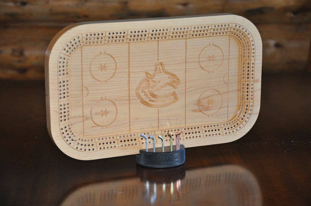 Hockey Rink Cribbage Board As Seen on TV - Wolverine Custom Woodcraft