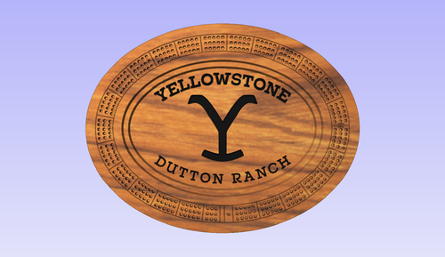 Yellowstone Cribbage Board 4