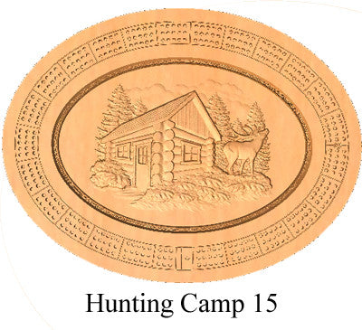 Hunting Camp 15 Cribbage Board - Wolverine Custom Woodcraft