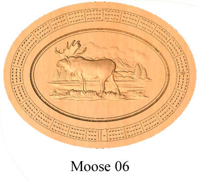 Moose 06 Cribbage Board - Wolverine Custom Woodcraft